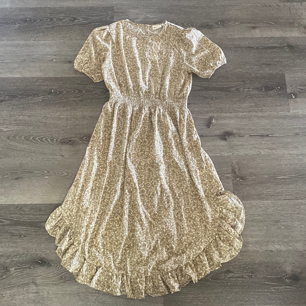 NWT Three Bird Nest Dress Green Floral Size Small
